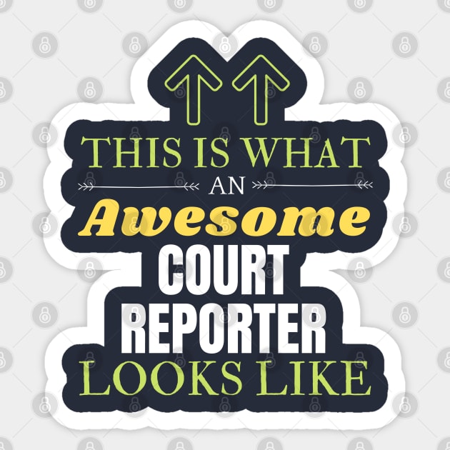 court reporter Sticker by Mdath